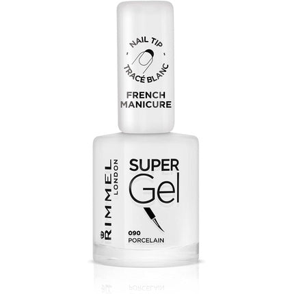 Rimmel London Super Gel French Manicure Nail Tip Whitener 90 Porcelain 12 ml Nagellack Nagelpflege