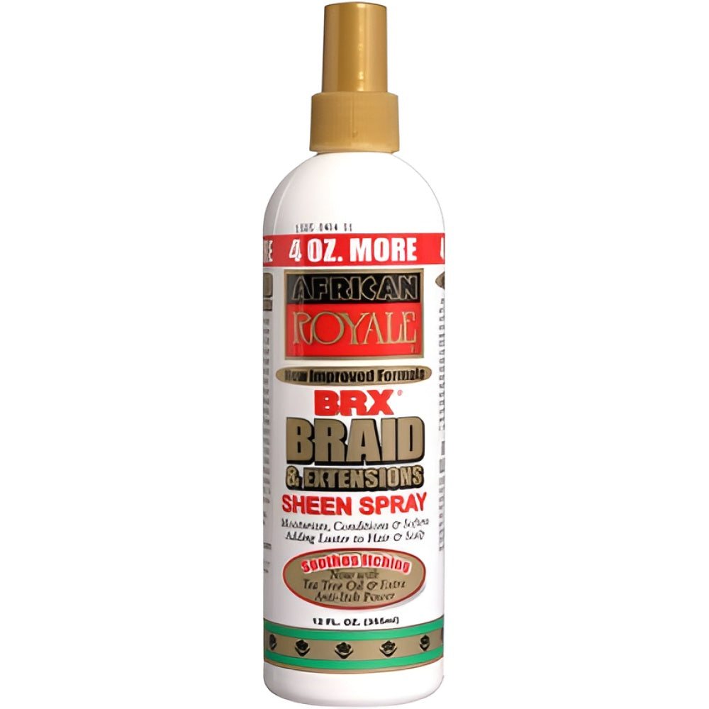 African Royale BRX Braid and Extensions Sheen Spray 12oz - Pack of 12 Styling Sprays Haarpflege