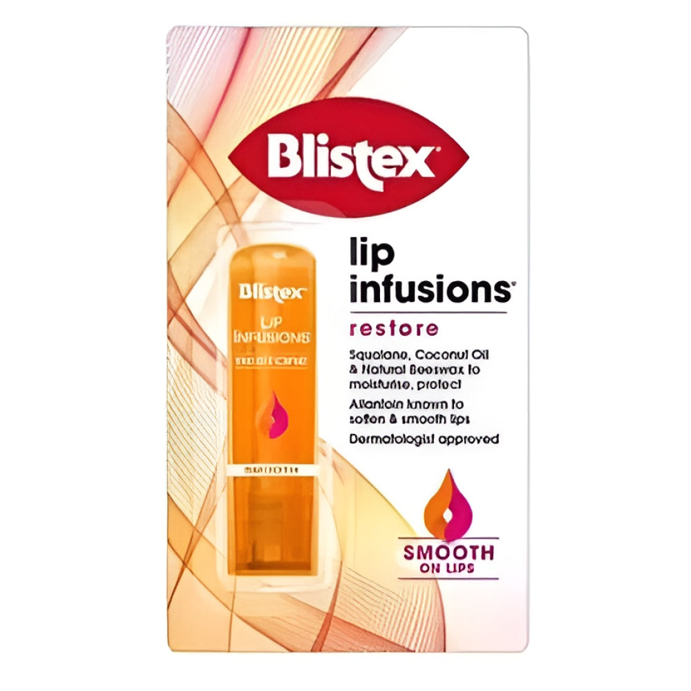 Blistex Lip Infusions Restore Lip Stick 3.7 g mit Squalane and Allantoin to Hydrate and Soften Lippenpflege Make-up