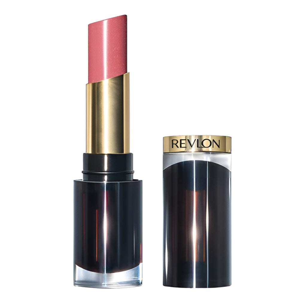 Revlon Super Lustrous Glass Shine Lippenstift mit feuchtigkeitsspendend Cremey Formula Enriched mit Hyaluronic Acid, Aloe, and Rose Quartz 3.1 g 002 Beaming Strawberry Make-up