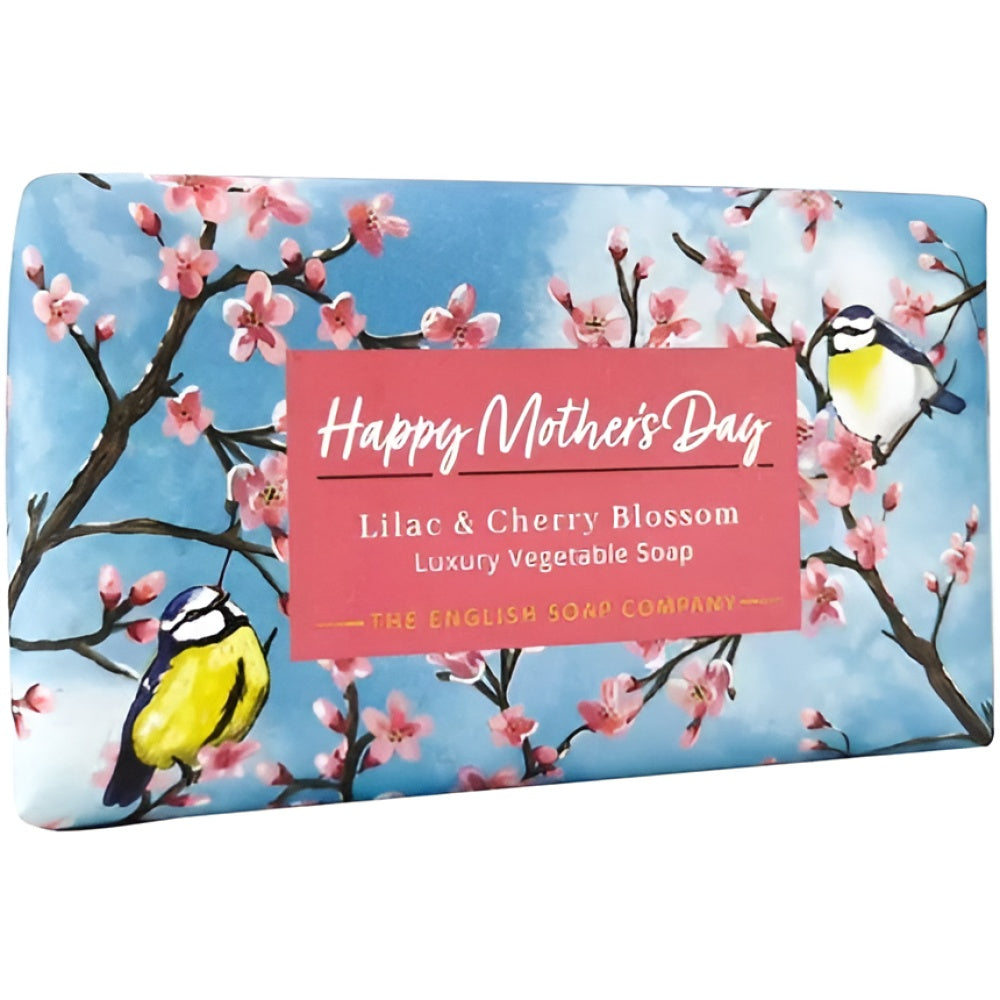 The English Soap Company Lilac & Cherry Blossom Happy Mother's Day Soap Bar 190 g Seife Körperpflege
