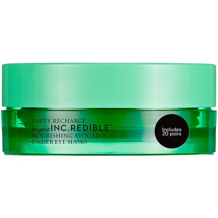 INC.redible Party Recharge Avocado Under Eye Maskes - 20 Pairs Eye Masks Eye Pads