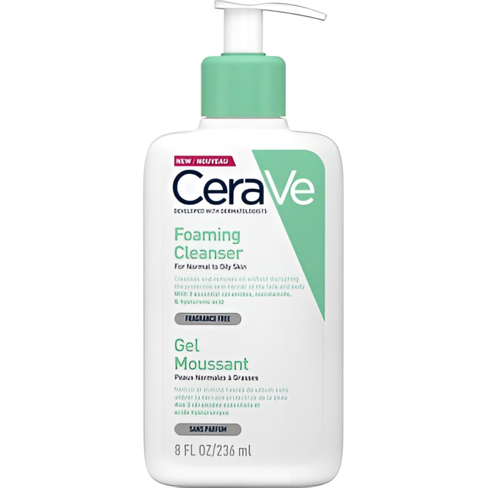 Cerave Foaming Reinigung 236 ml reinigend Foaming Gel For Normal To Öly Skin Reinigungsschaum Gesichtspflege