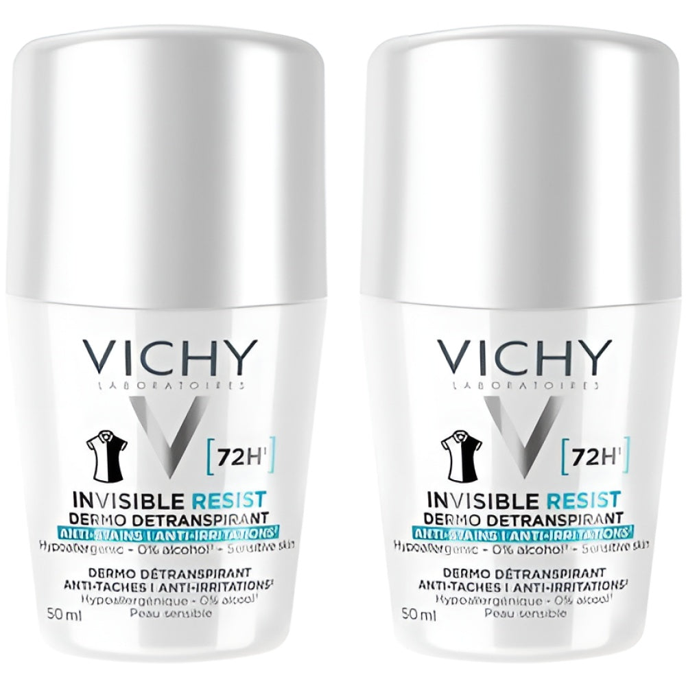 Vichy Set Of Ball Antiperspirants Invisible Resist 72h 2 X 50 ml Deodorant Parfum