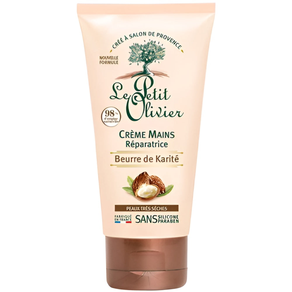 Le Petit Olivier Shea Butter Hand Repair Creme for Very trockene Haut 75 ml - Made in France - Fair Trade Shea Butter - Silicone Free Handcreme Körperpflege