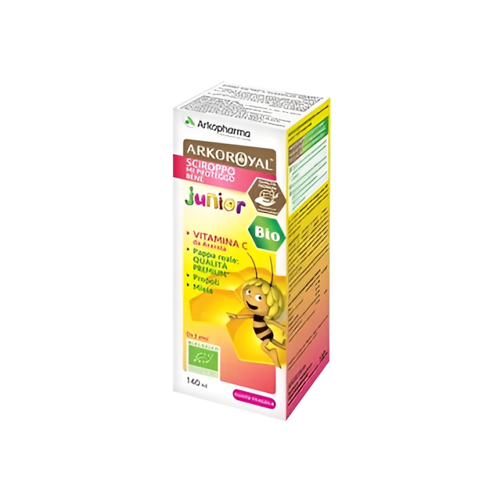 Arkopharma Arkoroyal Mi Proteggo Bene Organic Sirup Junior Strawberry Flavor 140 Milliliters Ernährung Gesundheit