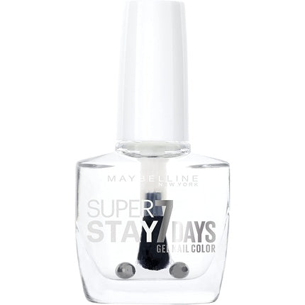Maybelline New York Super Stay Nagellack Forever Strong 7 Days Finish Gel Nagellack 25 Crystal Clear Transparent Gloss Ultra Strong Hold 10 ml Nagelpflege