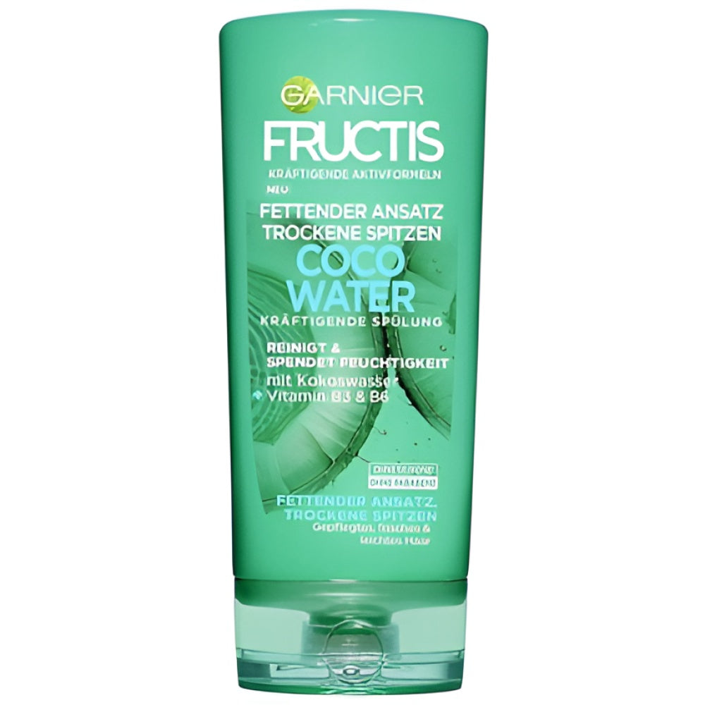 Garnier Fructis FATS Coco Water Strengthening Spülung for Öly Roots and Dry Ends 200 ml Haarpflege