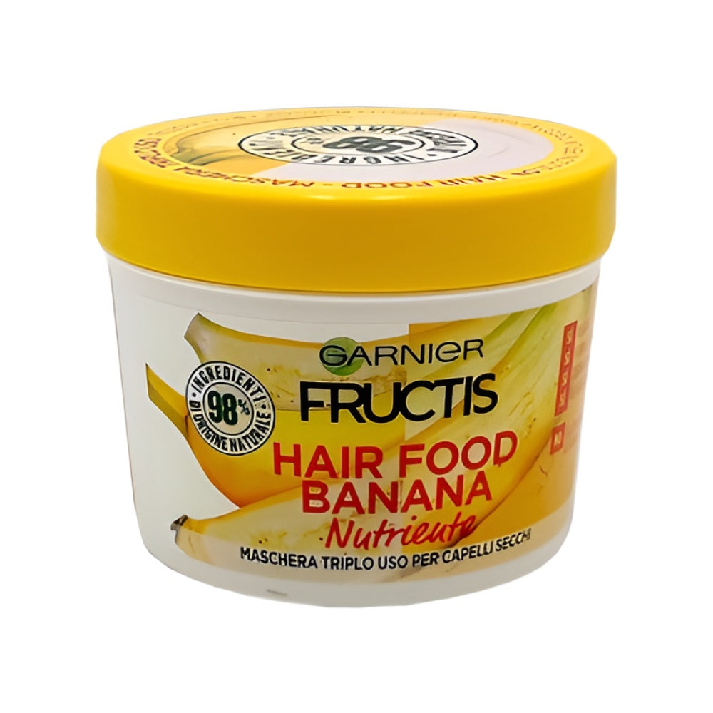 Garnier Fructis Hair Food 3-in-1 Maske mit Vegan Formula 390 ml Banana Haarmaske Haarpflege