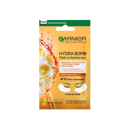 Garnier Moisture Fresh Look Eye Tissue Maske - Orange, 6 g Eye Masks Eye Pads