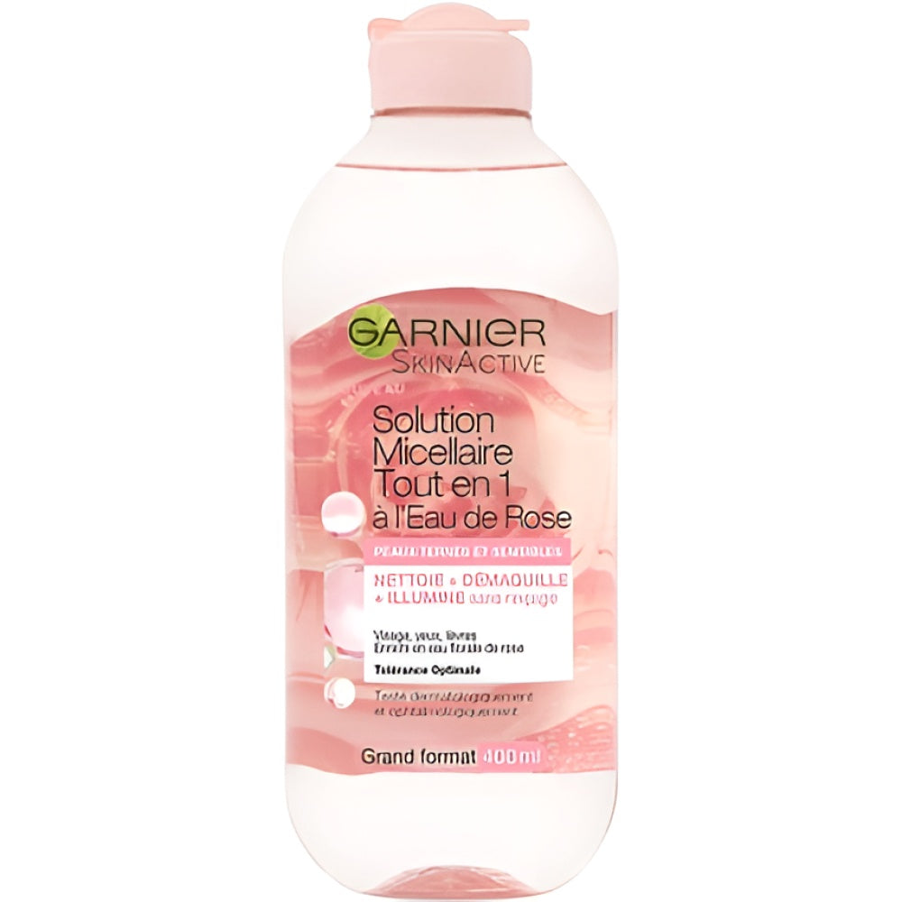 Garnier Skin Active Rose Micellar Water Solution All-in-1 for Dull and empfindliche Haut 400 ml Mizellenwasser Gesichtspflege