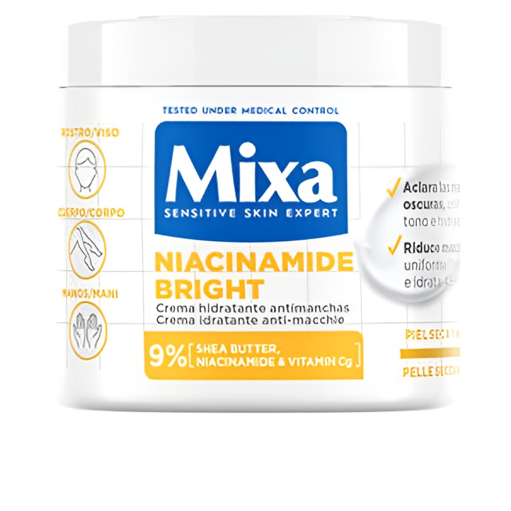 Mixa Niacinamide Bright feuchtigkeitsspendend Creme For Dry And Dull Skin - 400 ml Tagescreme Gesichtspflege