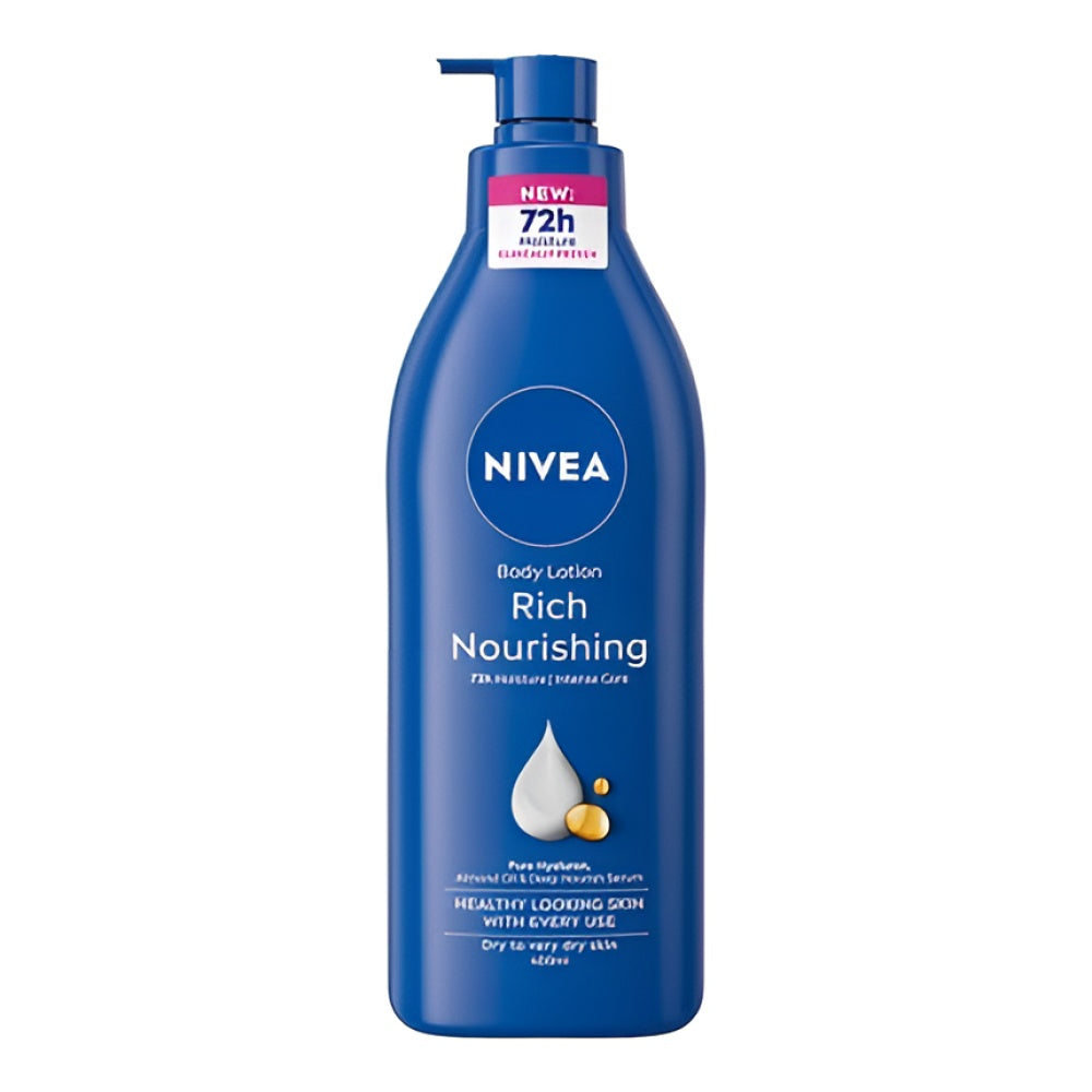 Nivea nährend Hydration Body Milk mit Pump 400 ml Körperlotion Körperpflege