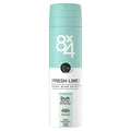8X4 Fresh Lime Deodorant Spray mit Fresh Citrus Notes 48h Protection 150 ml Parfum