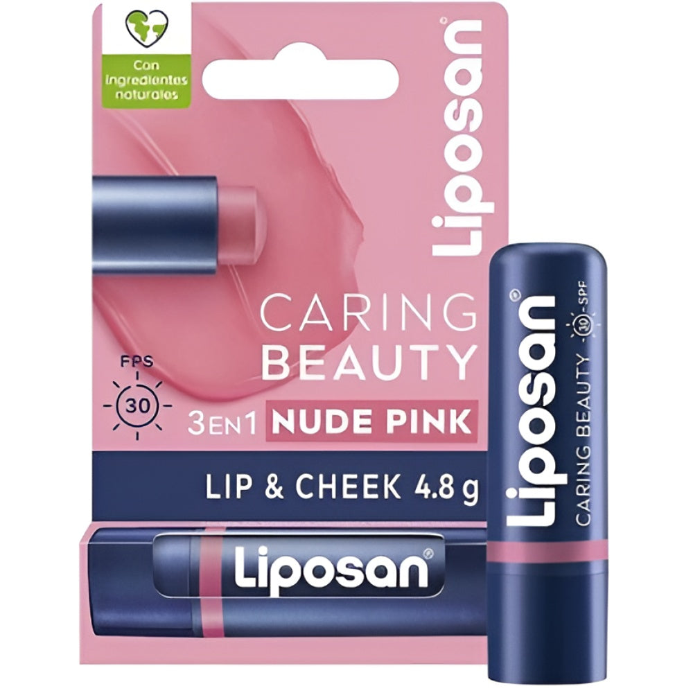 Liposan Caring Beauty Nude Pink feuchtigkeitsspendend Lippenpflege Spf30 48 g Make-up