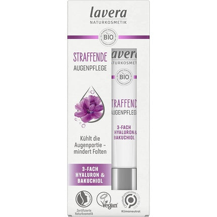 lavera Firming Augenpflege Triple Hyaluronic & Bakuchiol 15 ml Eye Serum Gesichtspflege