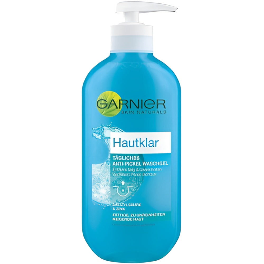 Garnier Skin Clear Anti-Spot Wash Gel Daily Facial reinigend for Visibly Purer Skin Antibacterial 200 ml Reinigungsgel Gesichtspflege