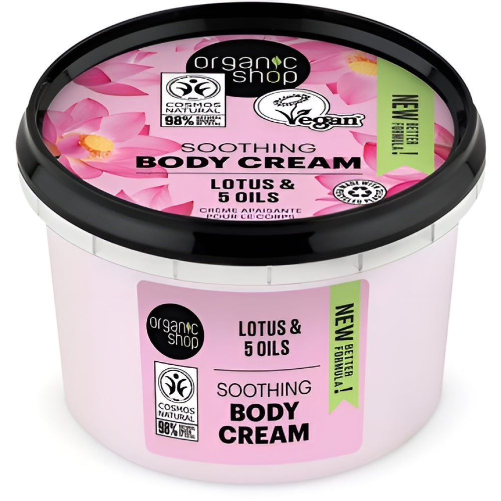 Organic Shop Organic Lotus & 5 Öls Body Creme 250 ml Körperlotion Körperpflege