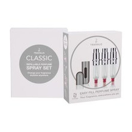 Travalo Classic Hd Set Refilled Flacon 3x5 ml Case Silver Refillable Fragrances Refills