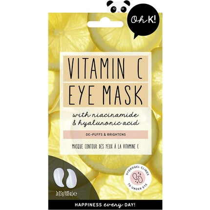 Oh K! aufhellend and Cooling Eye Maske for Puffy Eyes mit Hyaluronic Acid and Vitamin C 15 g Eye Masks Eye Pads