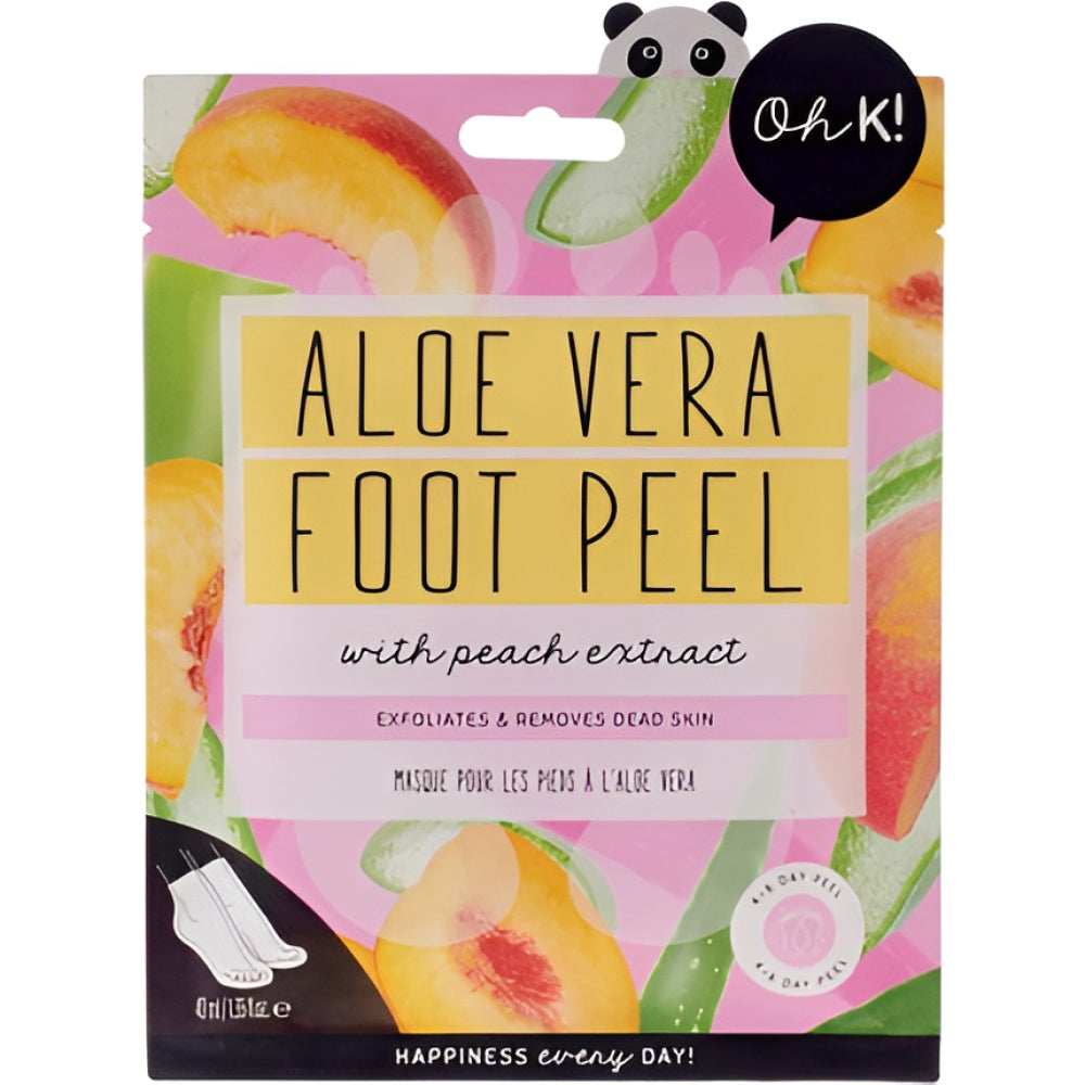 Oh K! Aloe Vera Foot Socks for Dry Hard Skin Aloe Vera Scent Vegan and Cruelty Free 65 g Foot Mask Körperpflege