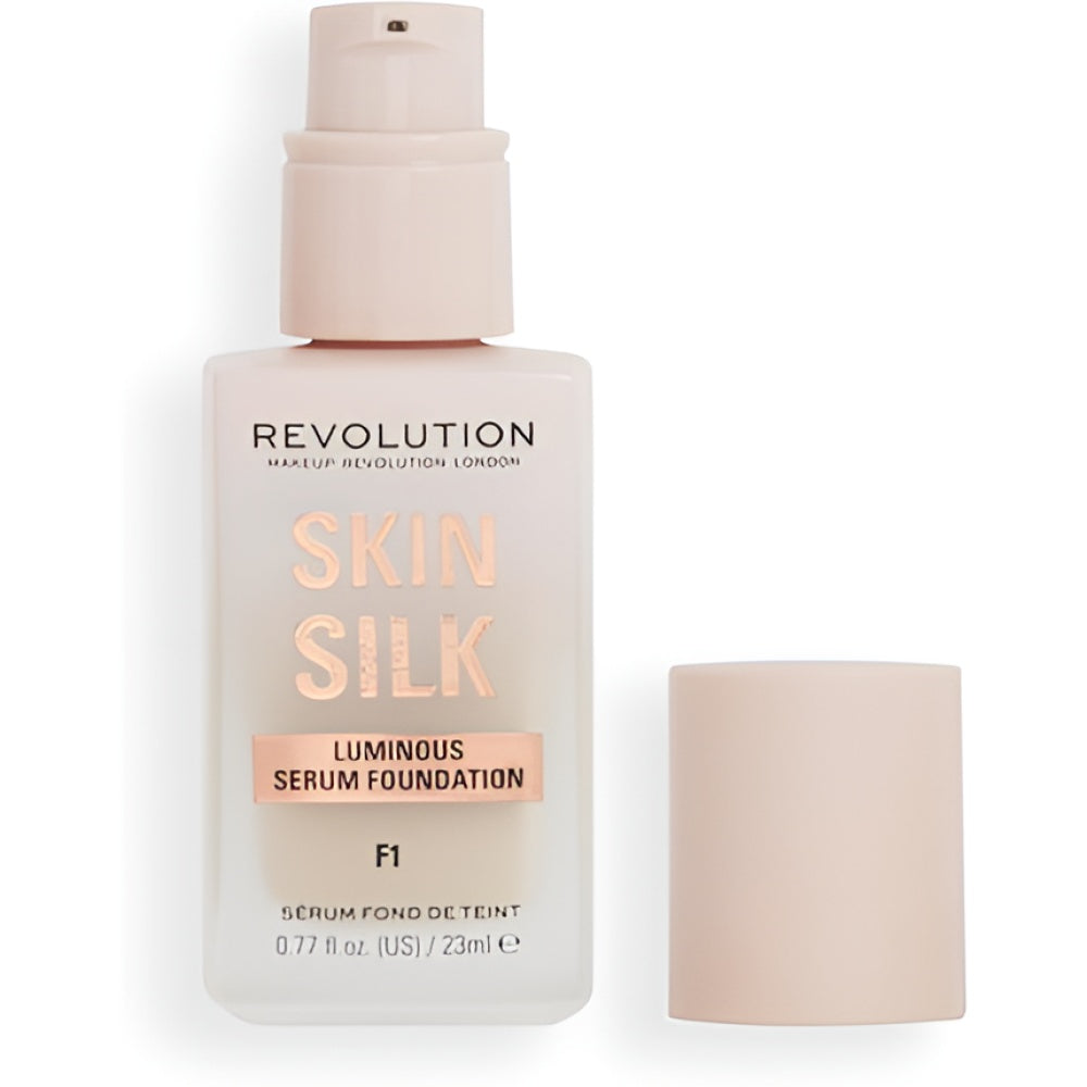 Make-up Revolution Skin Silk Serum Foundation Light to Medium Coverage mit Hyaluronic Acid 23 ml Make-up