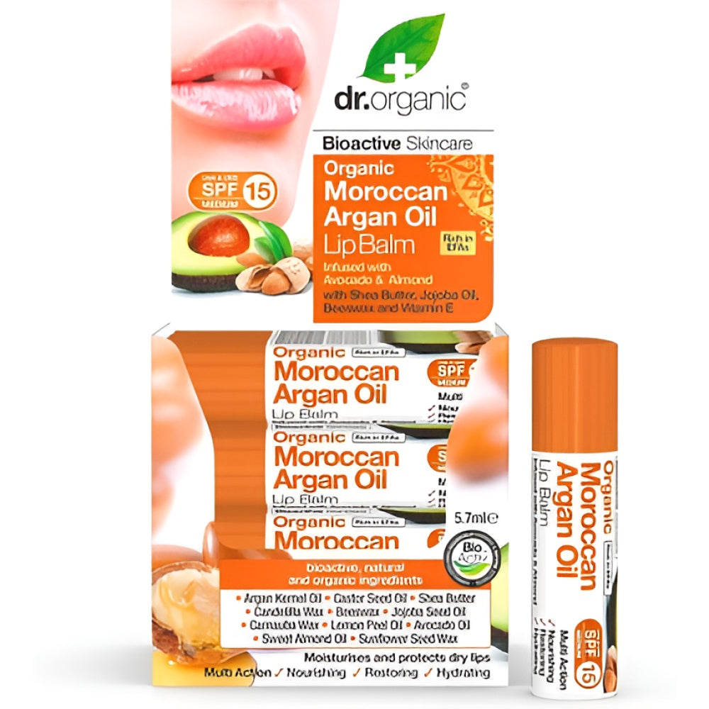 Dr Organic Moroccan Argan Öl Lippenpflege feuchtigkeitsspendend SPF 15 5.7 ml Make-up