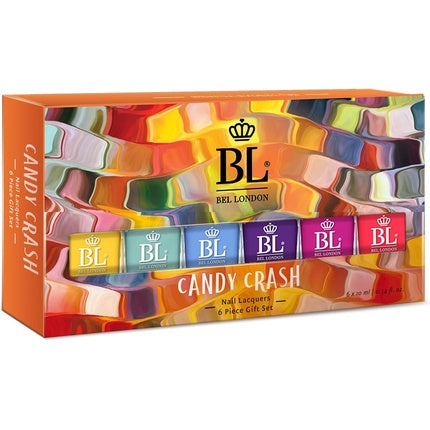 BL Candy Crash Luxury Nagellack Set - The Queen Of Deluxe Sets - The Perfect Set For The Perfect Manicure - Professional Quality Quick Dry Set 10 ml - Pack of 6 Nail Sets Make-up