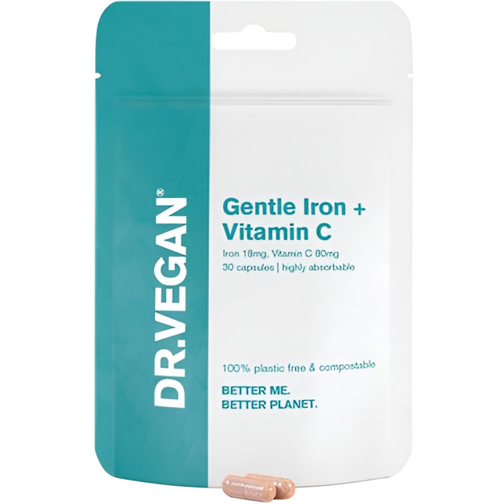 DR.VEGAN Daily Gentle Iron and Vitamin C Vegan Capsules 30 Count Vitamine Nahrungsergänzung