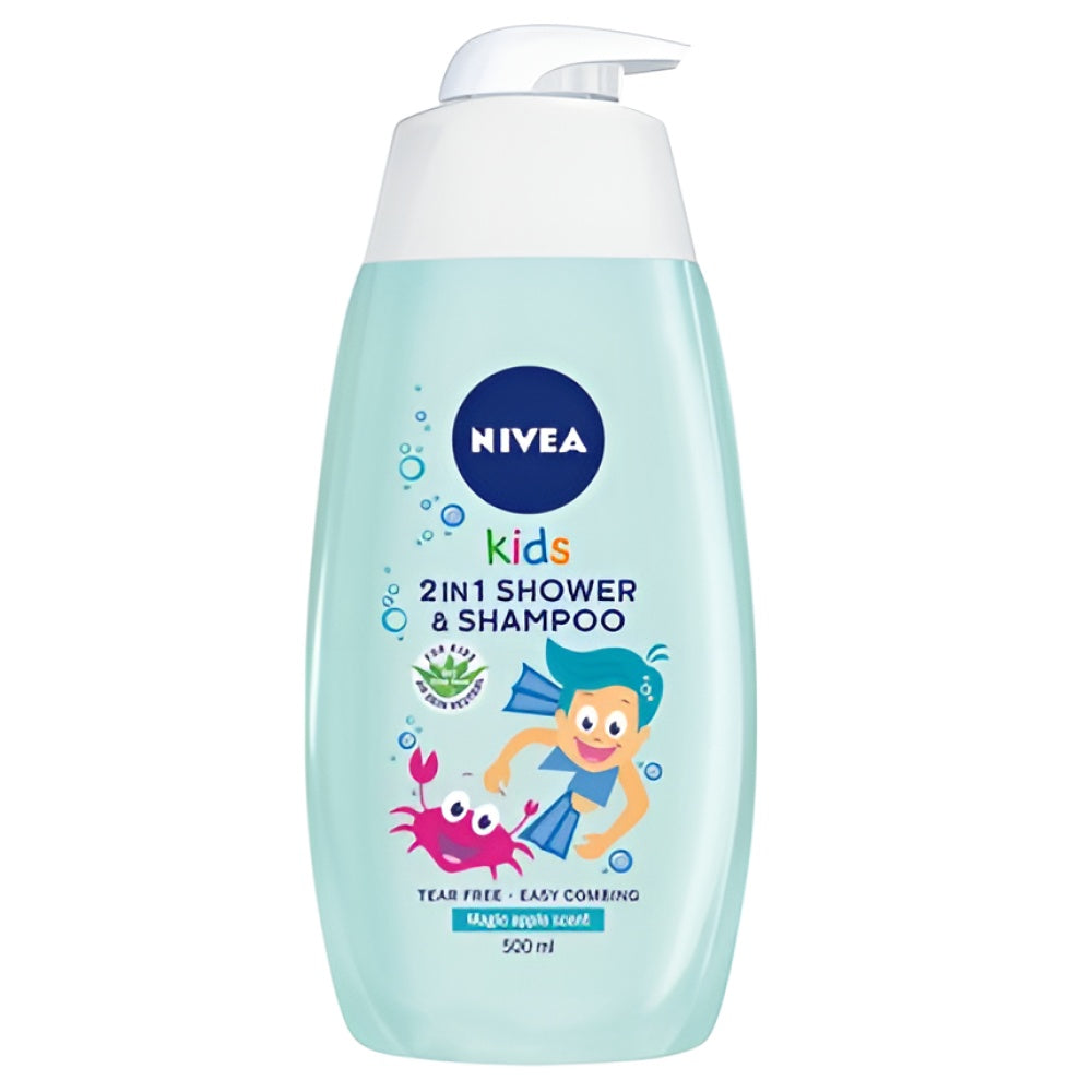 Nivea Kids 2-In-1 Duschgel mit Apple Caramel Scent - 500 ml Baby Duschgel Soap