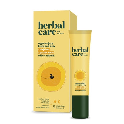 Farmona Herbal Care My Honey Regenerating Augencreme mit Raspberry Seed Öl Honey And Sea Buckthorn For Day And Night 15 ml Gesichtspflege