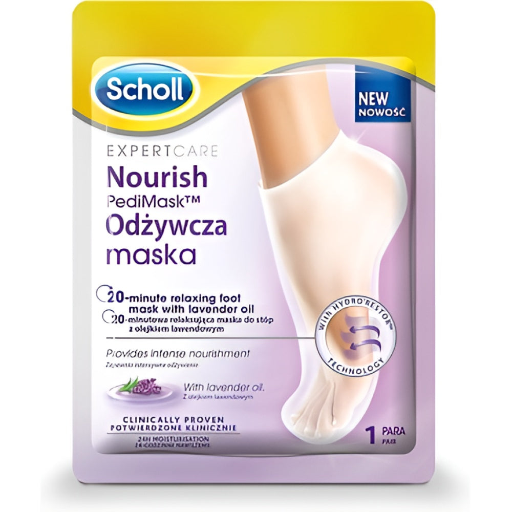 Scholl - Expert Care Nourish Pedi Maske nährend Maske Into An Öl Feet Lavender 1 Pair Foot Mask Körperpflege
