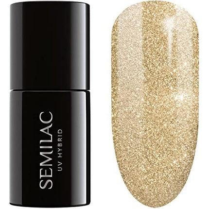 Semilac 037 UV Hybrid Nagellack Gold Disco 7 ml Gel-Nagellack Make-up