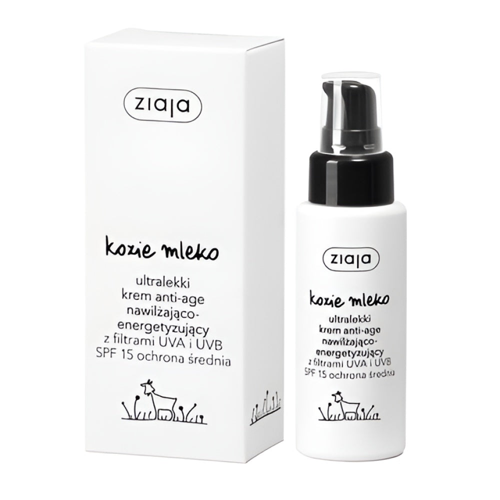 Ziaja Goat's Milk Ultra-Light Anti-Aging Creme Spf15 feuchtigkeitsspendend Energizing 50 ml Tagescreme Gesichtspflege