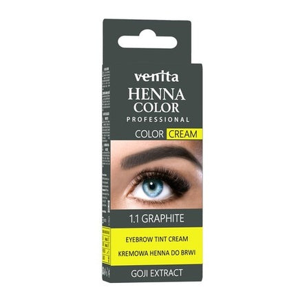 Henna Color Creme For Eyebrows And Eyelashes In Creme 11 Graphite 30 g Ven Eyebrow Dye Make-up