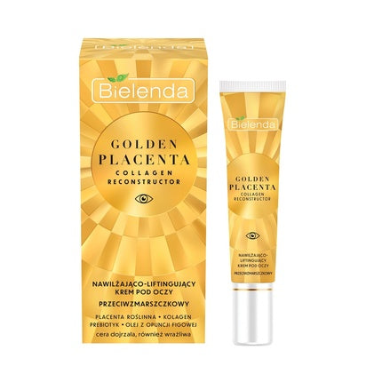 Bielenda Golden Placenta Collagen Reconstructor feuchtigkeitsspendend-Lifting Anti-Wrinkle Augencreme 15 ml Gesichtspflege