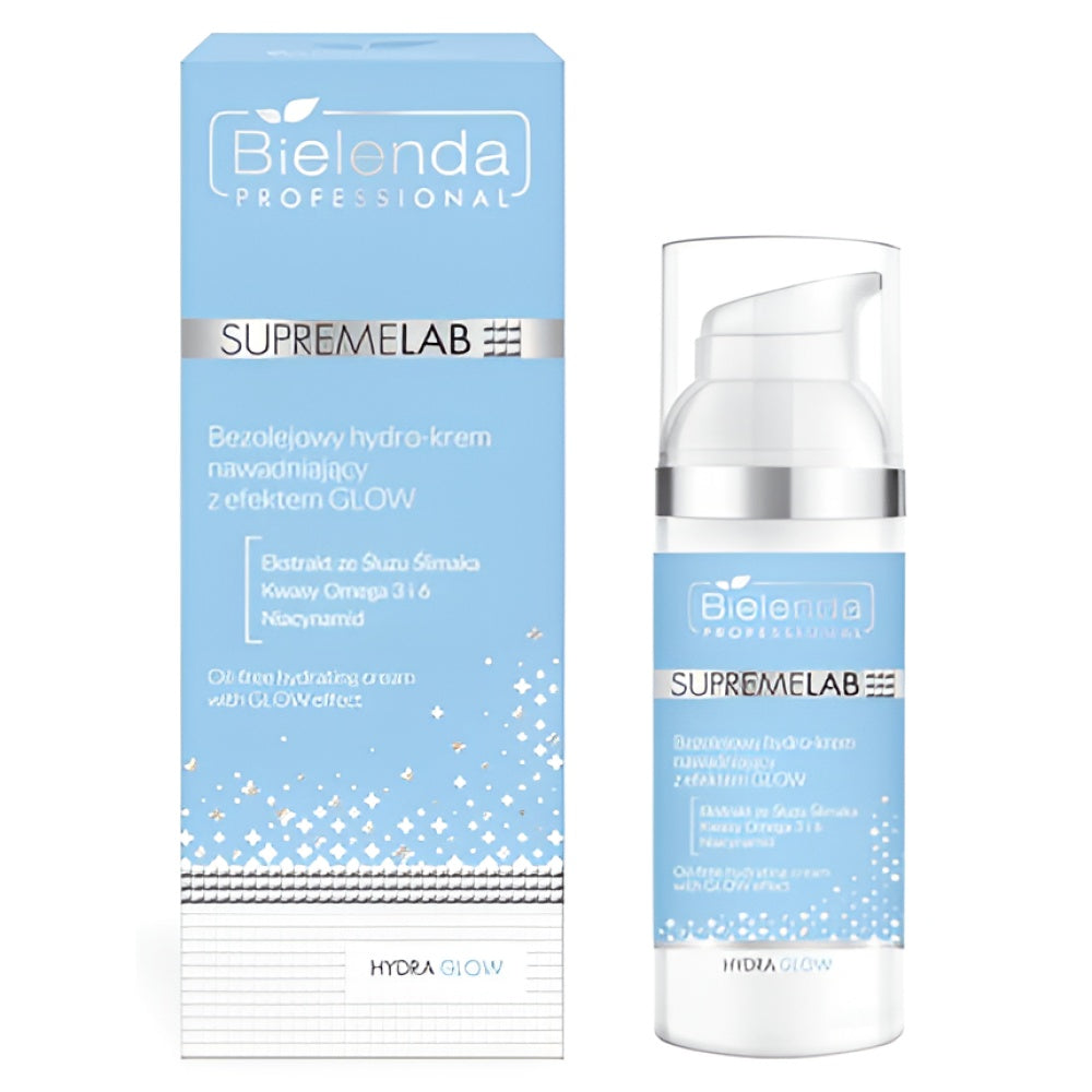 Bielenda Professional Supremelab Hydra Glow Ölfree feuchtigkeitsspendend Creme mit Glow Effect 50 ml Tagescreme Gesichtspflege
