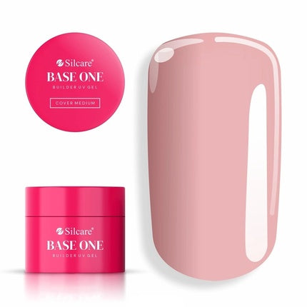 Silcare Base One Gel Building Gel Cover Medium 100 g Gel-Nagellack Make-up