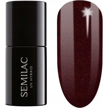 Semilac 393 Sparkling Black Cherry Nail Uv Gel Polish 7 ml Gel-Nagellack Make-up