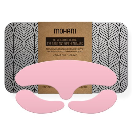 Mohani Reusable Silicone Eye Pads And Forehead Maske Pink 2 Pieces Eye Masks