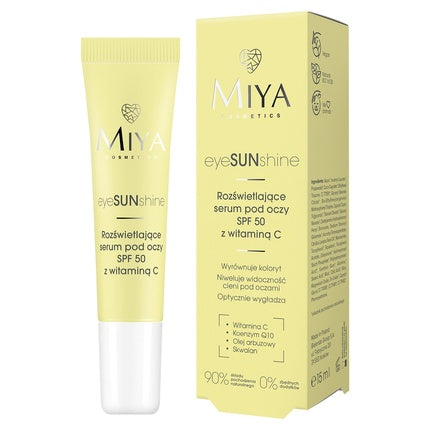 Miya Eyesunshine illuminierend Eye Serum Spf 50 15 ml - aufhellend Augenpflege Gesichtspflege