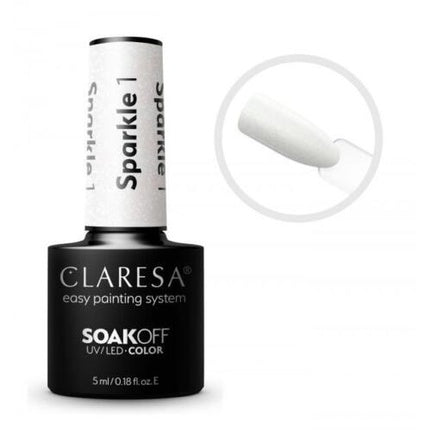 CLARESA Soak Off UV/LED Gel Sparkle 1 5 ml Gel-Nagellack Make-up