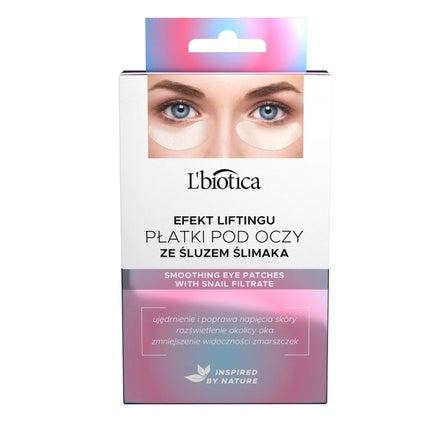 L'Biotica Anti-Aging Eye Patches mit Snail Mucus - 6 Pieces Eye Masks Eye Pads