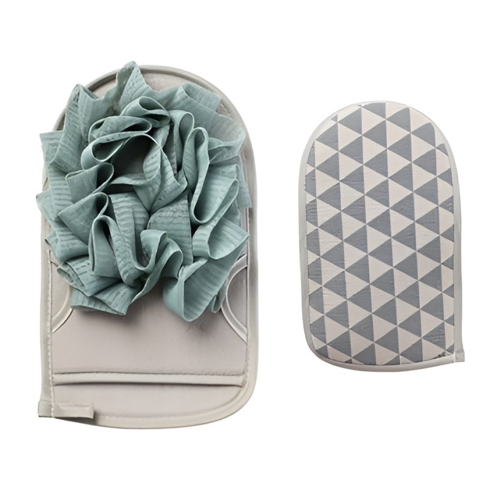 Ecarla Doublesided Bath Glove Green 1 Piece Scrub Gloves Körperpflege