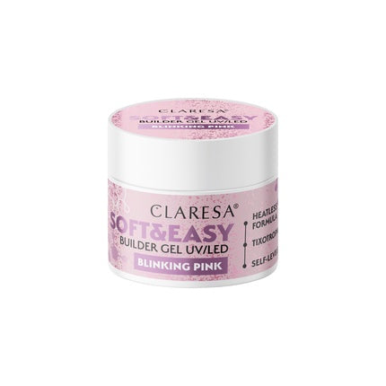 Claresa Nails Soft&Easy Builder Blinking Pink 12 g Gel-Nagellack Make-up
