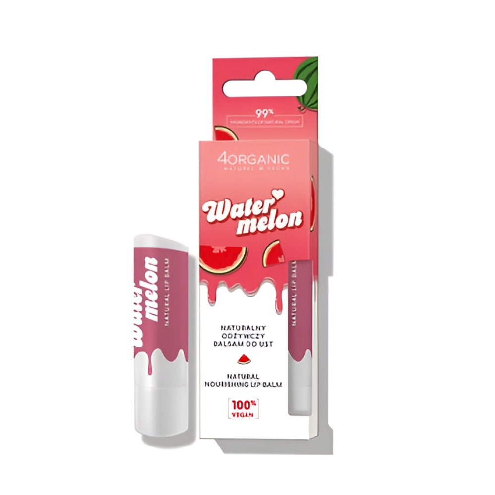 4organic Natural Lippenpflege nährend Lippenpflege Watermelon 5 g Lippenöl Gesichtspflege