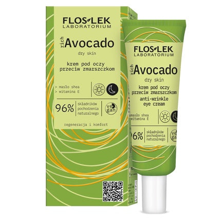 Floslek Rich Avocado Anti-Wrinkle Augencreme 30 ml Gesichtspflege
