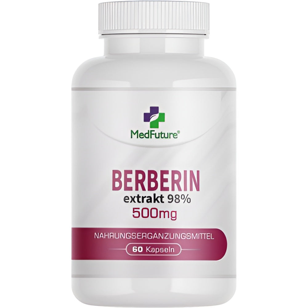 Berberine Extract 98% 500mg 60 Capsules for Weight Loss and Blood Sugar Support Gesundheit