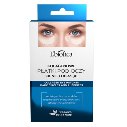 L'Biotica Collagen Eye Patches Reducing Dark Circles And Puffiness - 6 Pieces Eye Masks Eye Pads
