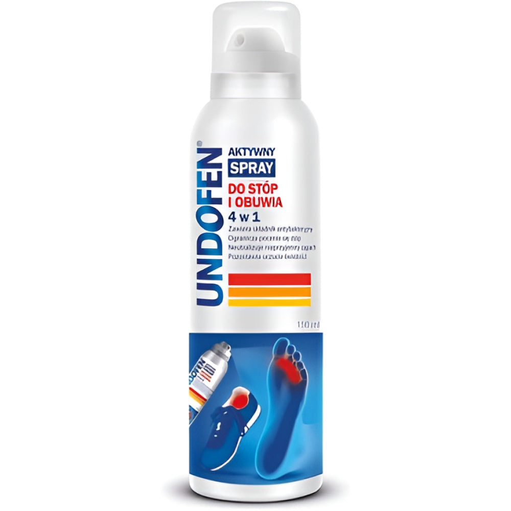 UNDOFEN 4 in 1 Foot and Shoe Spray 150 ml - Contains 100% Natural Dermosoft for Antibacterial and Odor Control Foot Spray Körperpflege
